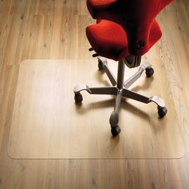 Tappeto salvapavimenti - 120x150 cm - rettangolare - plastica riciclata - trasparente - paperflow