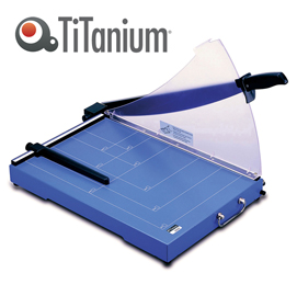 Taglierina a leva 3025 - a3 - 360x535x445 mm - 448 mm - capacità taglio 20 fg - con blocca lama - blu - titanium