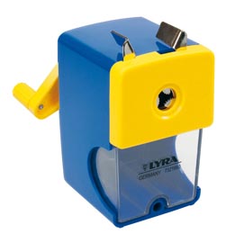 Temperamatite a manovella con contenitore - 1 foro - lyra