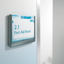 Targa per porte/pareti click sign - 21x14,9 cm (a5) - durable