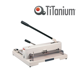 Taglierina a leva alti spessori 3943 - 265x450x475 mm - 370 mm (a3) - capacità taglio 150 fg - con blocca lama - grigio -titanium