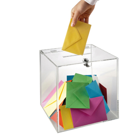 Teca con serratura mr acrylic - 25x25x25 cm - trasparente - tecnostyl