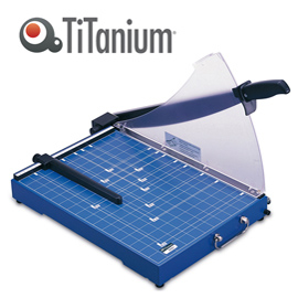 Taglierina a leva 3024 - b4 - 335x480x415 mm - 392 mm - capacità taglio 20 fg - con blocca lama - blu -titanium