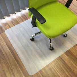 Tappeto chair mat salvapavimenti - vinile - 90x120 cm - trasparente - velcoc