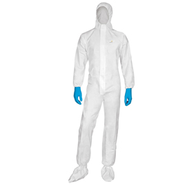 Tuta protez.da rischio chimico dt115 tg. M bianco monouso