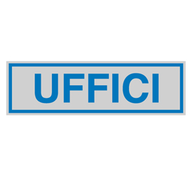 Targhetta adesiva - uffici - 165x50 mm - cartelli segnalatori