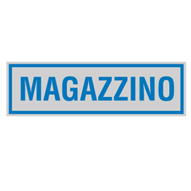 Targhetta adesiva - magazzino - 165x50 mm - cartelli segnalatori