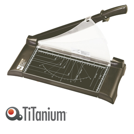 Taglierina a leva 3039 - 698x213x260 mm - 455 mm (a3) - capacità taglio 10 fg - con blocca lama - nero - titanium