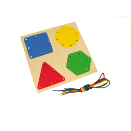 Tavola infilatura geometria - 21x21cm - in legno - cwr