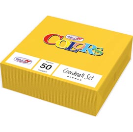 Tovaglioli - 33x33 cm - 2 veli - giallo - dopla - conf. 50 pezzi