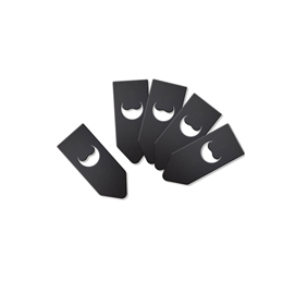 Targhette per bottiglia - 6,5x16 cm - nero - securit - set 10 pezzi