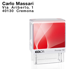 Timbro printer 10 - autoinchiostrante - 10x27 mm - 3 righe - colop