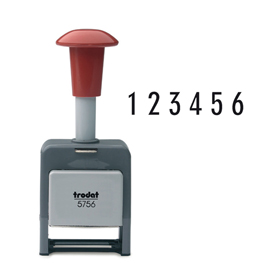 Timbro numeratore 5756/p - automatico - 6 colonne 5,5 mm - autoinchiostrante - trodat®