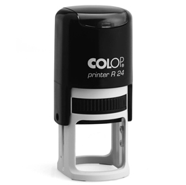 Timbro printer r24 - diametro 24 mm - 4 righe - personalizzabile - autoinchiostrante - colop