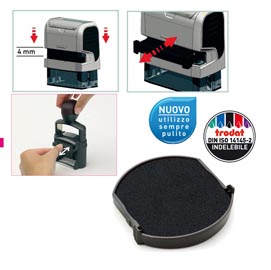 Tampone di ricambio 6/4638 - nero - trodat - conf. 2 pezzi