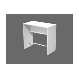 Tavolo alto ristoro - 110x70x105 cm - bianco - artexport