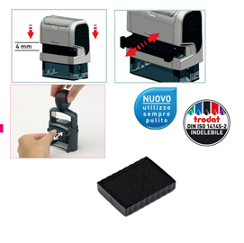 Tampone di ricambio 6/4750 - nero - trodat - conf. 3 pezzi