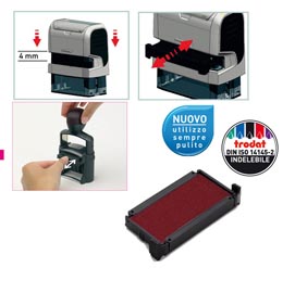 Tampone di ricambio 6/4911 - rosso - trodat - conf. 3 pezzi