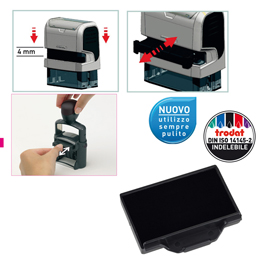Tampone di ricambio 6/53 - nero - trodat - conf. 3 pezzi