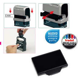 Tampone di ricambio 6/56 - nero - trodat - conf. 3 pezzi