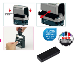 Tampone di ricambio 6/4817 - nero - trodat - conf. 3 pezzi