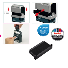 Tampone di ricambio 6/4910 - nero - trodat - conf. 3 pezzi