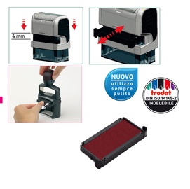 Tampone di ricambio 6/4912 - rosso - trodat - conf. 3 pezzi