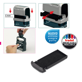Tampone di ricambio 6/9412 - nero - trodat - conf. 3 pezzi