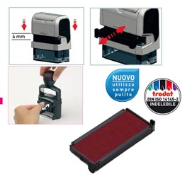 Tampone di ricambio 6/4915 - rosso - trodat - conf. 3 pezzi