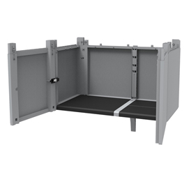 Transforming extension kit per armadi modular - 78x43,6x41,4 cm - ppl - grigio - terry