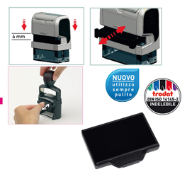 Tampone di ricambio 6/58 - nero - trodat - conf. 3 pezzi