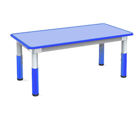 Tavolo telescopico - 120x60x46cm - h 46/58cm - blu - cwr