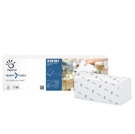Tovaglioli interfogliati 1/4 fold - 33x22 cm - monovelo - bianco - papernet - conf. 224 pezzi