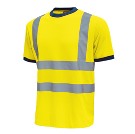 T-shirt alta visibilità mist - taglia l - giallo fluo - u-power - conf. 3 pezzi