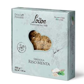 Torta sbrisola riso menta 200gr - loison