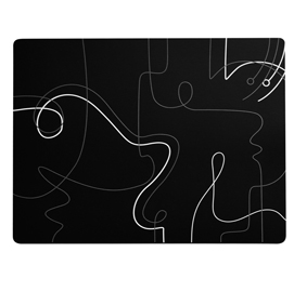 Tovagliette americana linea linee - 41x31 cm - nero - stilcasa