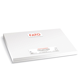 Tovagliette in fibra riciclata - 30x40 cm - bianco - fato - conf. 480 pezzi