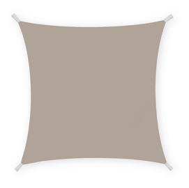 Tenda a vela quadrata omrbeggiante - 3 x 3 mt - tortora - garden friend