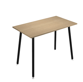 Tavolo alto skinny metal - 180 x 80 x h 105 cm - nero / rovere - artexport