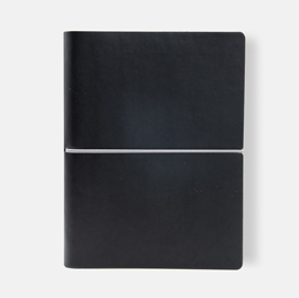 Taccuino evo ciak - 9 x 13 cm - fogli a righe - copertina nero - in tempo