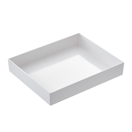 Vassoio venezia - 32,5 x 26,5 x 6 cm - melamina - bianco - leone