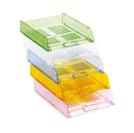 Vaschetta portacorrispondenza tr25310 - 26x34x6 cm - azzurro trasparente - arda