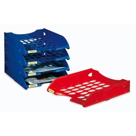 Vaschetta portacorrispondenza forata e040 - 26x34,5x6,5 cm - rosso - fellowes