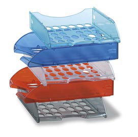 Vaschetta portacorrispondenza forata e040 - 26x34,5x6,5 cm - fumè trasparente - fellowes