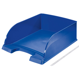 Vaschetta portacorrispondenza leitz plus jumbo - 25,5x10,3x36 cm - blu - leitz