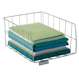 Vaschetta portacorrispondenza - alta capacità - 29x37x18,5cm - 24x32 cm - metallo - alba