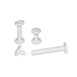Viti sepolte - plastica - 20 mm - bianco - cwr - conf. 20 pezzi