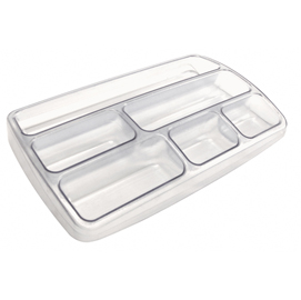 Vaschetta portacancelleria - 25,3x3,4x15,7 cm - trasparente neutro - arda