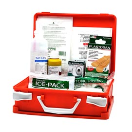 Valigetta di pronto soccorso medic 1 - 25x19x9 cm - fino a 2 persone - arancio - pvs