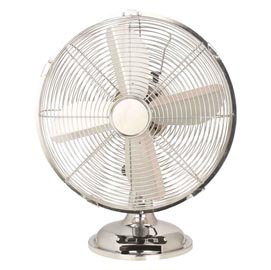 Ventilatore cromo da tavolo - pala diametro 30 cm - 38 w - metallo cromato - cfg